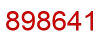 Number 898641 red image