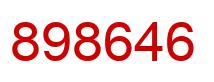 Number 898646 red image