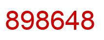 Number 898648 red image