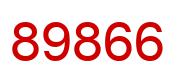 Number 89866 red image