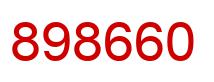 Number 898660 red image