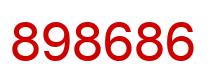 Number 898686 red image