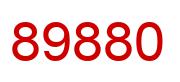 Number 89880 red image