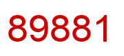 Number 89881 red image