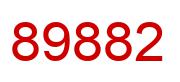 Number 89882 red image