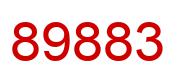 Number 89883 red image