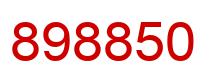 Number 898850 red image