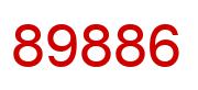 Number 89886 red image