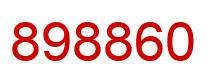Number 898860 red image