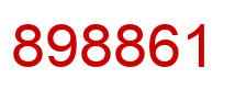 Number 898861 red image