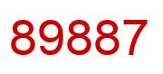 Number 89887 red image