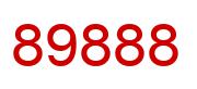 Number 89888 red image