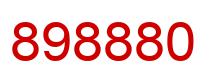 Number 898880 red image