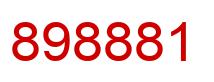 Number 898881 red image