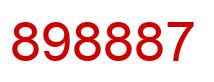 Number 898887 red image