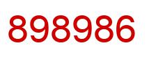 Number 898986 red image