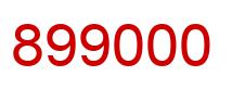Number 899000 red image