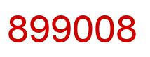 Number 899008 red image