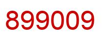 Number 899009 red image