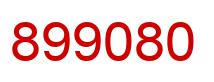 Number 899080 red image