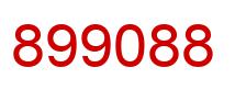 Number 899088 red image