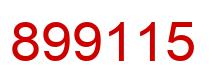 Number 899115 red image