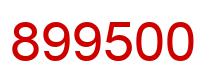 Number 899500 red image