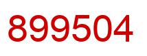 Number 899504 red image