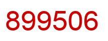Number 899506 red image