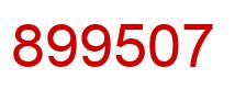 Number 899507 red image