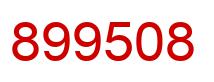 Number 899508 red image