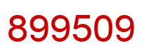 Number 899509 red image
