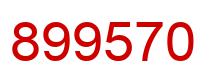 Number 899570 red image