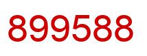 Number 899588 red image
