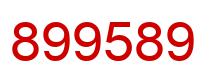 Number 899589 red image