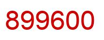 Number 899600 red image