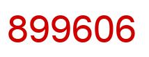 Number 899606 red image