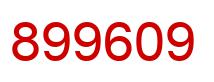 Number 899609 red image