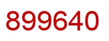 Number 899640 red image