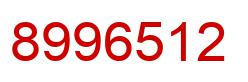 Number 8996512 red image