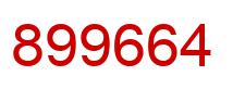 Number 899664 red image