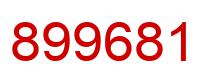 Number 899681 red image