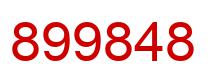 Number 899848 red image