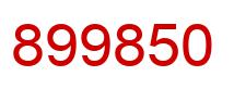 Number 899850 red image