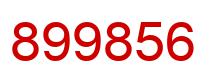 Number 899856 red image