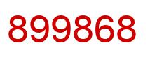 Number 899868 red image