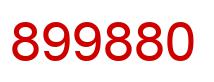 Number 899880 red image