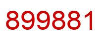 Number 899881 red image