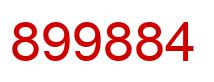 Number 899884 red image