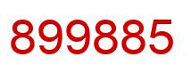 Number 899885 red image